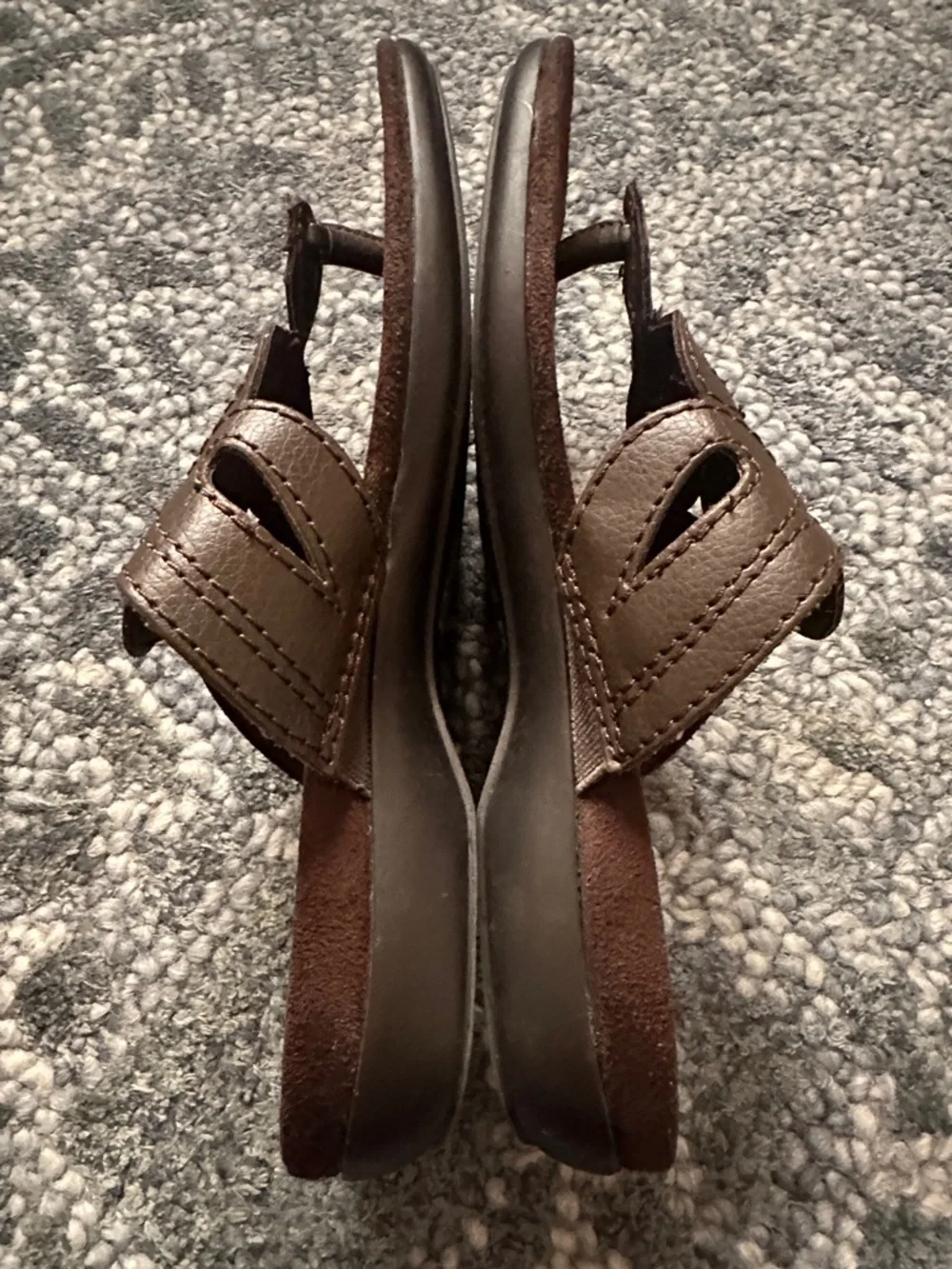 croft & barrow Brown Cutout Toe-Post Sandals
